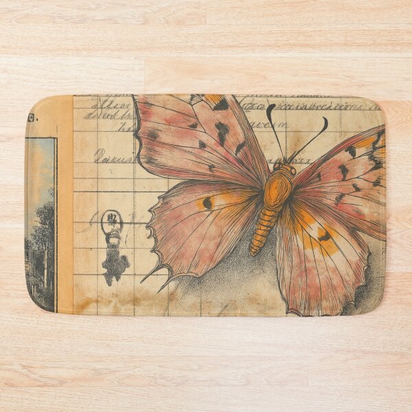 Item preview, Butterfly on Vintage Paper. Retro design. designed and sold by Shoot-The-Moon.
