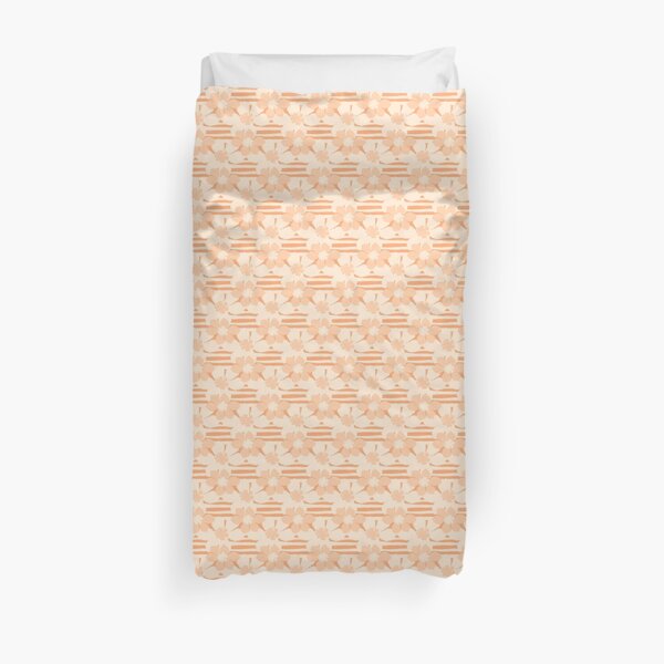 beach flower orange Duvet Cover