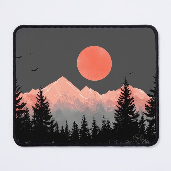 Item preview, Minimalist Sunset Mountain National Park Landscape designed and sold by PandaKunst.
