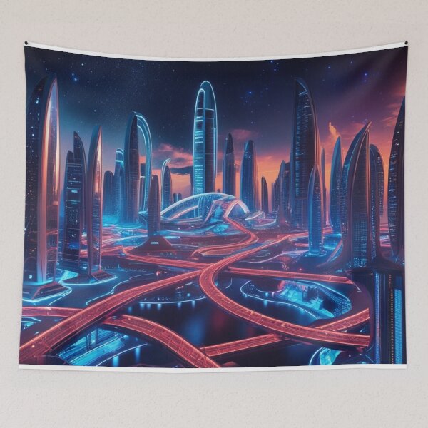 Item preview, Futuristic City 1 designed and sold by Markoni's Bazaar.