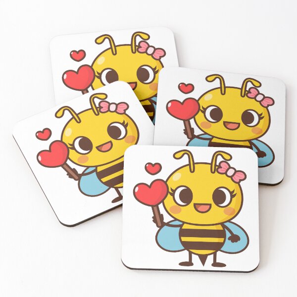 Item preview, Cute Bee cartoon hold heart, girl Valentine's day designed and sold by NoeySmiley55.