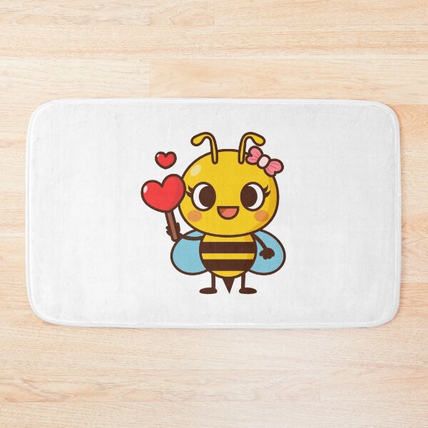 Item preview, Cute Bee cartoon hold heart, girl Valentine's day designed and sold by NoeySmiley55.