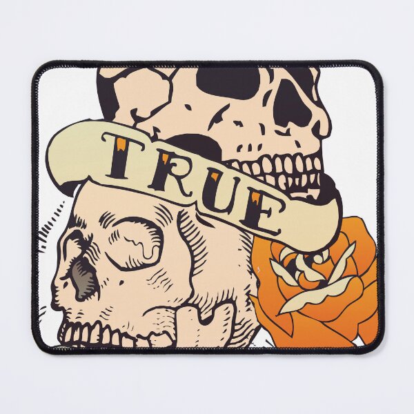 Item preview, skull love true banner skull old school tattoo rose flower designed and sold by Achille3777.