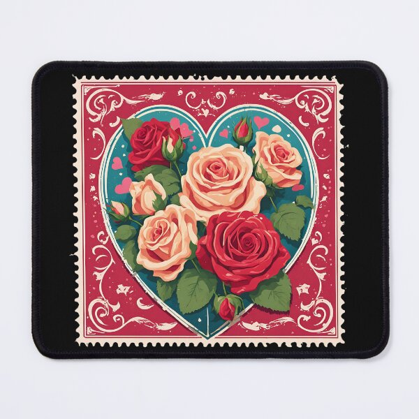 Item preview, Romance Imprinted Valentine Day Stamp designed and sold by Vintagestamps.
