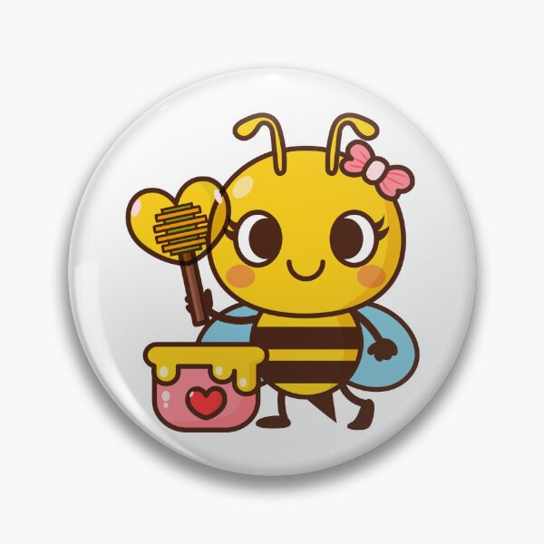 Item preview, Cute Bee cartoon with Honey jar and stick heart, Valentine's day designed and sold by NoeySmiley55.