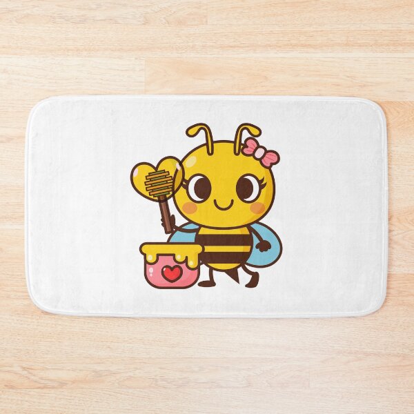 Item preview, Cute Bee cartoon with Honey jar and stick heart, Valentine's day designed and sold by NoeySmiley55.