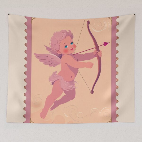 Item preview, Cupid Valentine Stamp designed and sold by MuseAI.
