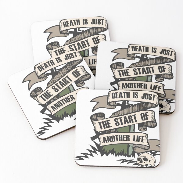 Item preview, grave banner cemetery quote skull death just start another life designed and sold by Achille3777.