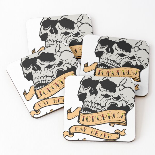 Item preview, tomorrow may never come skull old school quote designed and sold by Achille3777.