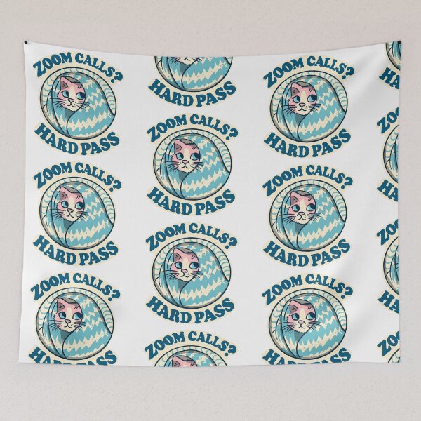 Item preview, Zoom calls hard pass cat designed and sold by Michael Garber.