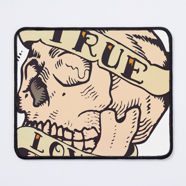 Item preview, true love banner quote skull skull old school tattoo designed and sold by Achille3777.