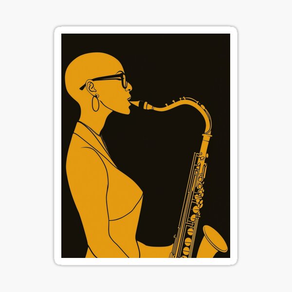 Item preview, Saxy. Saxaphone playing woman design. No Text Version. designed and sold by Shoot-The-Moon.