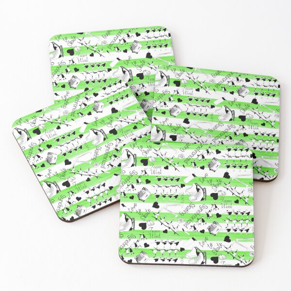 Item preview, Synchronized Skating Black and White, Striped Design on Lime Green designed and sold by PD-Skating.