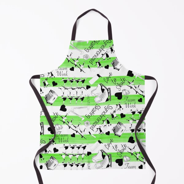 Item preview, Synchronized Skating Black and White, Striped Design on Lime Green designed and sold by Purposely Designed.