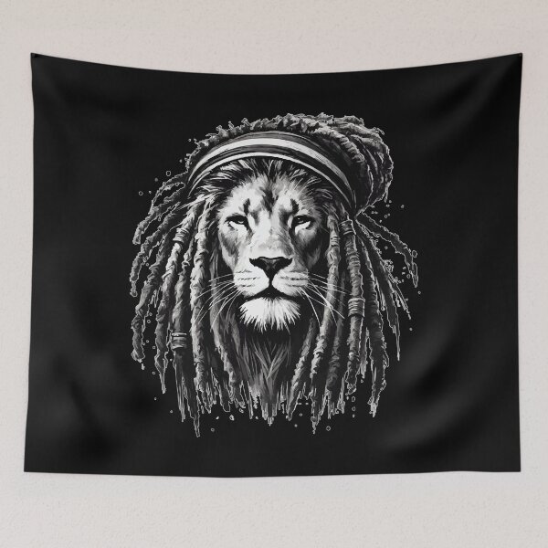 Item preview, Rasta Rastafari Lion Monochromatic designed and sold by TomFrontierArt.