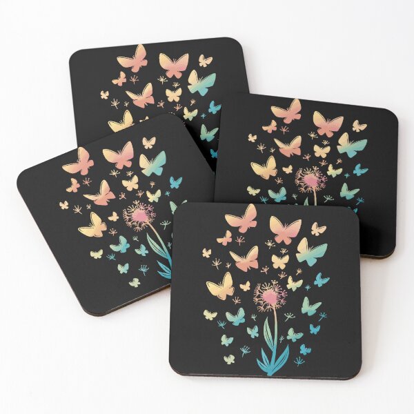 Item preview, Dandelion Flower with Flying Butterflies designed and sold by TurtleDojo.