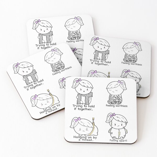 Item preview, Mental health feelings and expressions designed and sold by stickbymeco.