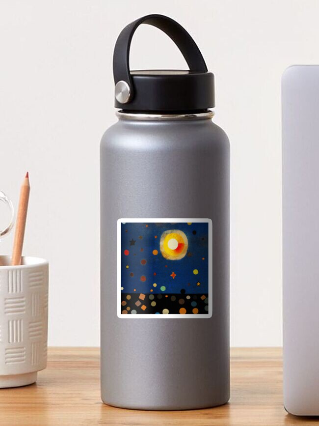 Thumbnail 1 von 3, Sticker, Sternenhimmel mit Vollmond - nightsky with full moon designt und verkauft von Evelyn3112.