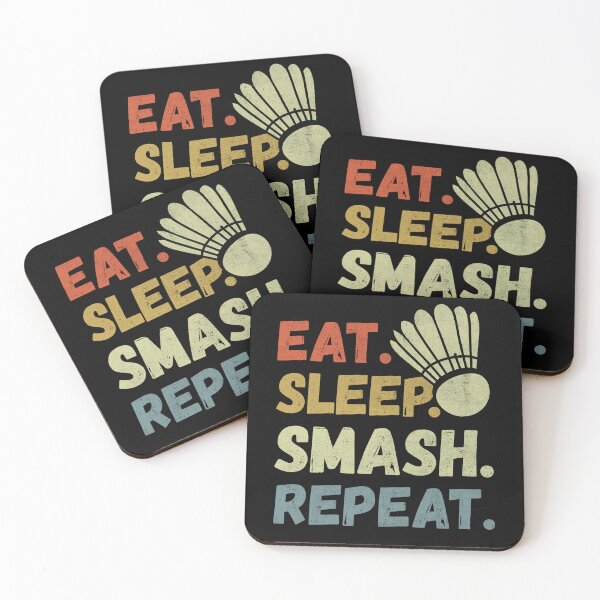 Item preview, Eat Sleep Smash Repeat - Badminton Lover designed and sold by PrintCrafting.