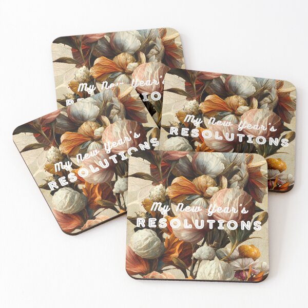 Item preview, My New Year's Resolutions Floral 2 Design Perfect Gift for New Year's Planning designed and sold by Fiboarty.