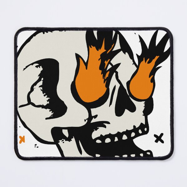 Item preview, Skull white skull flame eye eyes fire tattoo designed and sold by Achille3777.