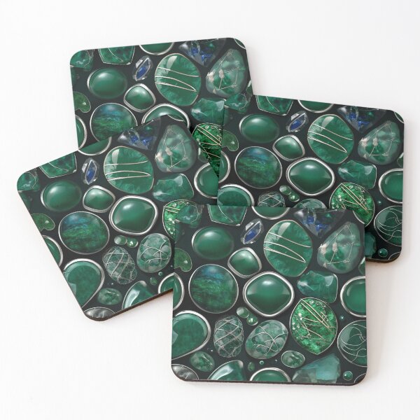 Item preview, Luxurious Gems And Green Stones Design designed and sold by PixelStoneDesign .