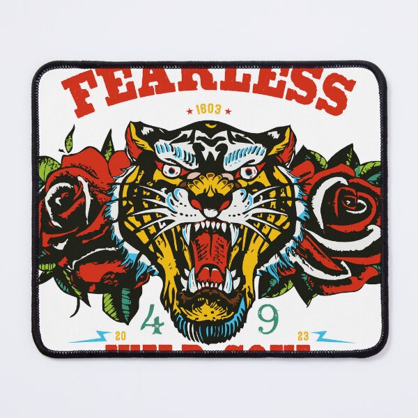 Item preview, Tiger tattoo fearless wild soul rose flower 49 designed and sold by Achille3777.