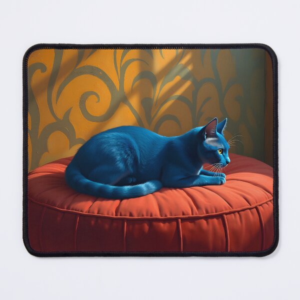 Item preview, Cobalt Cat with Ottoman designed and sold by HabitableMoons.