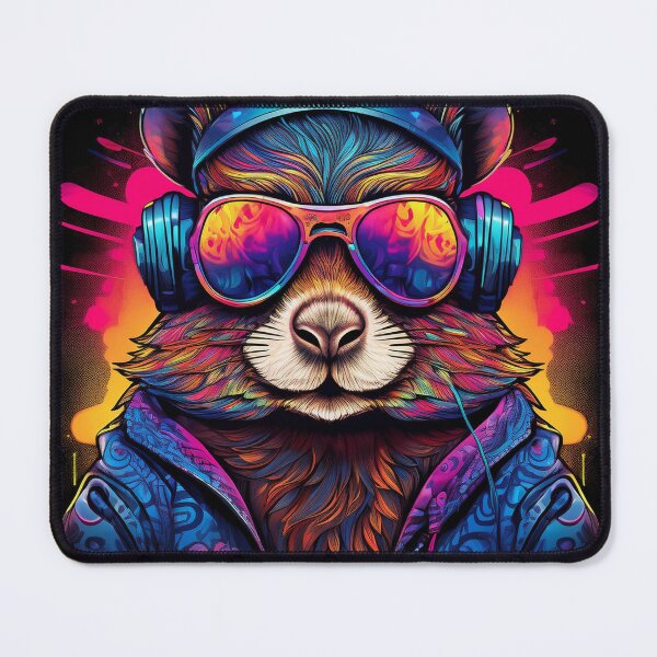 Item preview, graffiti woodchuck in headphones and shades designed and sold by Boxing Kangaroo Retail Company.