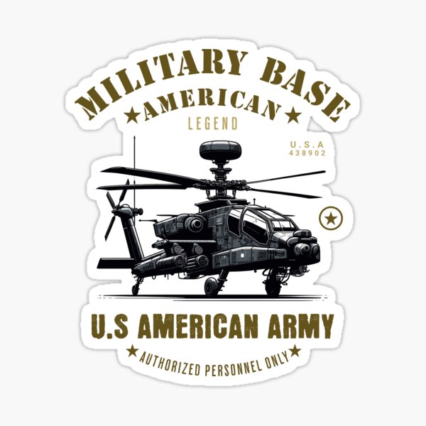 Vista previa del artículo con la obra «Camiseta del ejército estadounidense AH-64 Apache», diseñado y vendido por stardustfantasy.
