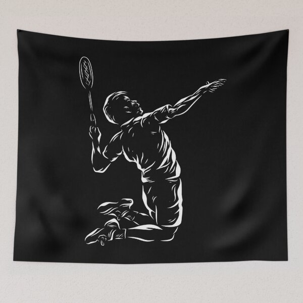 Item preview, Badminton Player Art – Dynamic Shuttlecock Smash designed and sold by PrintCrafting.