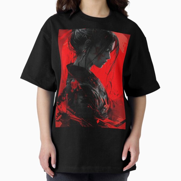 Item preview, Red Moon Samurai Girl designed and sold by EndOfRainbowArt.