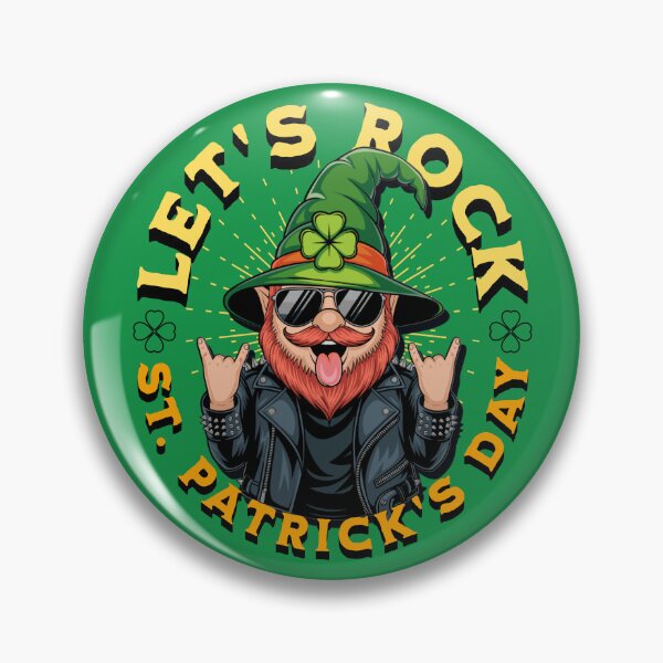 Item preview, Let's rock St Patricks Day - Leprechaun Rocker with French fry fork and clover leaf designed and sold by SpecialtiesShop.