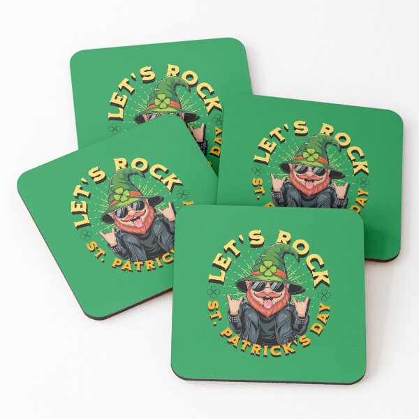 Item preview, Let's rock St Patricks Day - Leprechaun Rocker with French fry fork and clover leaf designed and sold by SpecialtiesShop.