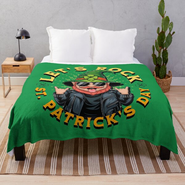 Item preview, Let's rock St Patricks Day - Leprechaun Rocker with French fry fork and clover leaf designed and sold by SpecialtiesShop.