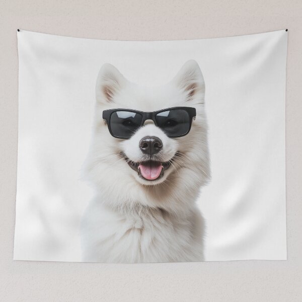 Item preview, Funny cool Samoyed Dog wearing sunglasses designed and sold by LazyOwlStore.