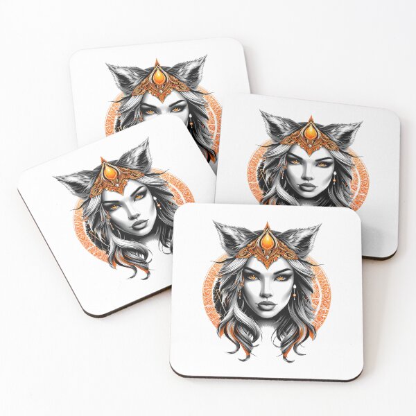 Item preview, Celestial Lyran Queen - Mystical Feline Art designed and sold by MystiqSlav.