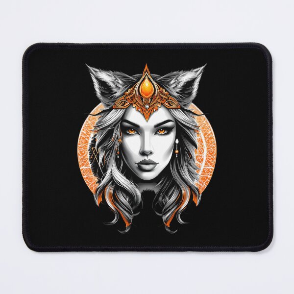 Item preview, Celestial Lyran Queen - Mystical Feline Art designed and sold by MystiqSlav.