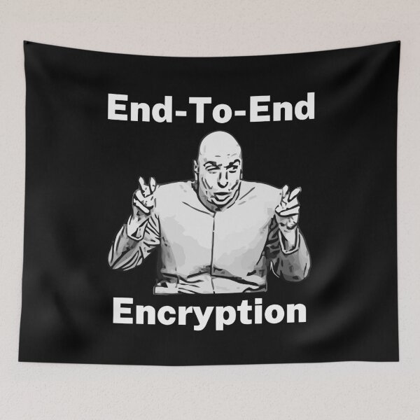 Item preview, End to End Encryption Dr Evil Air Quote Funny designed and sold by CyberWindow.
