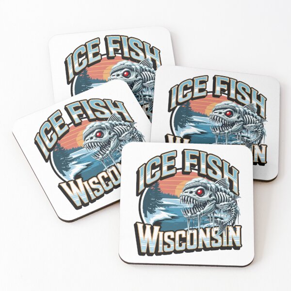 Item preview, Ice Fish Wisconsin - Skeleton Fish Winter Artwork designed and sold by WayoftheWater.