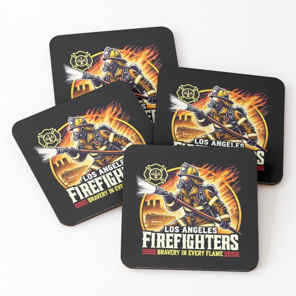 Item preview, los angles burn - Firefighter Heroic - Bravery in Every Flame designed and sold by DrawHandArt.