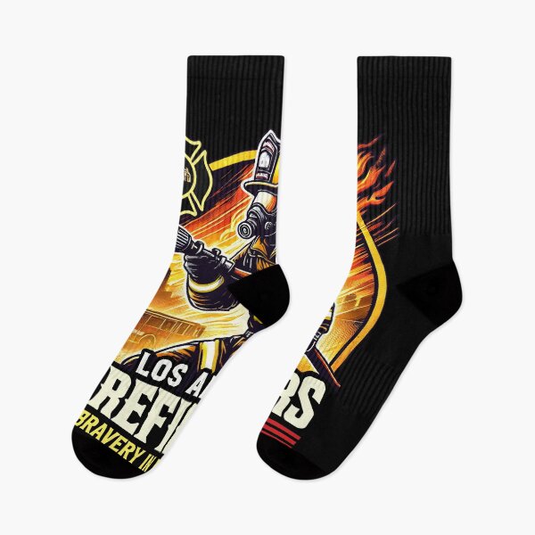 Item preview, los angles burn - Firefighter Heroic - Bravery in Every Flame designed and sold by DrawHandArt.