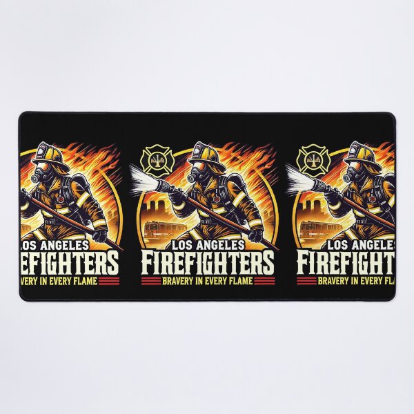 Item preview, los angles burn - Firefighter Heroic - Bravery in Every Flame designed and sold by DrawHandArt.