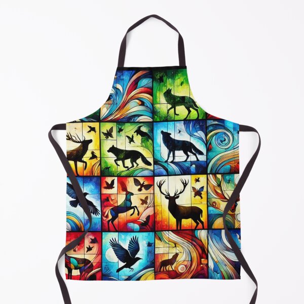 Item preview, Colorful silhouette landscape of the animal world designed and sold by Sigtrix.