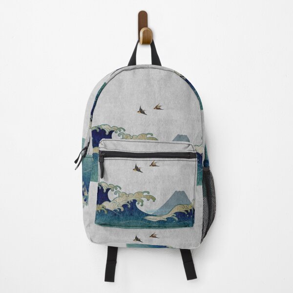 Item preview, Japanese Art Style - Swallows in a stormy sea - designed and sold by store-wasabi.