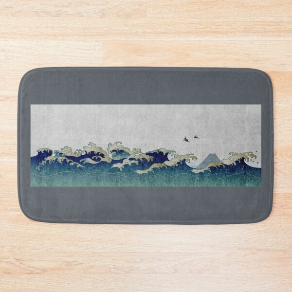Item preview, Japanese Art Style - Swallows in a stormy sea - designed and sold by store-wasabi.