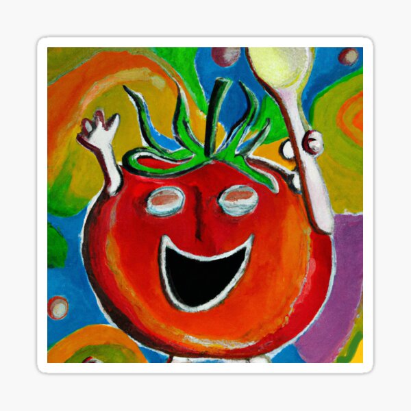 Lachende Tomate - Laughing tomatoe Sticker