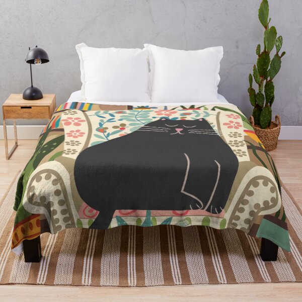 Item preview, Nap lover! A cute black kitten is taking a sweet nap on the armchair. designed and sold by SaraSumi.