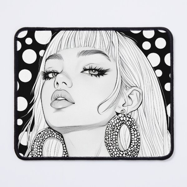 Item preview, Black and white simple illustration of a women designed and sold by NeonEdge.