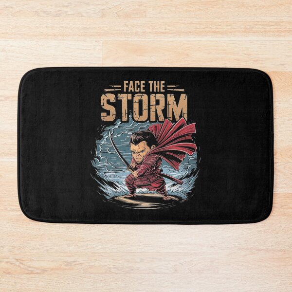 Item preview, Face the Storm - Red Samurai Warrior with Sword designed and sold by love3617.